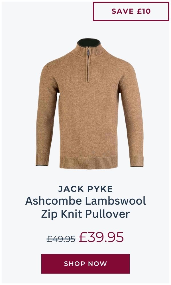 Jack Pyke Ashcombe Lambswool Zip Knit Pullover