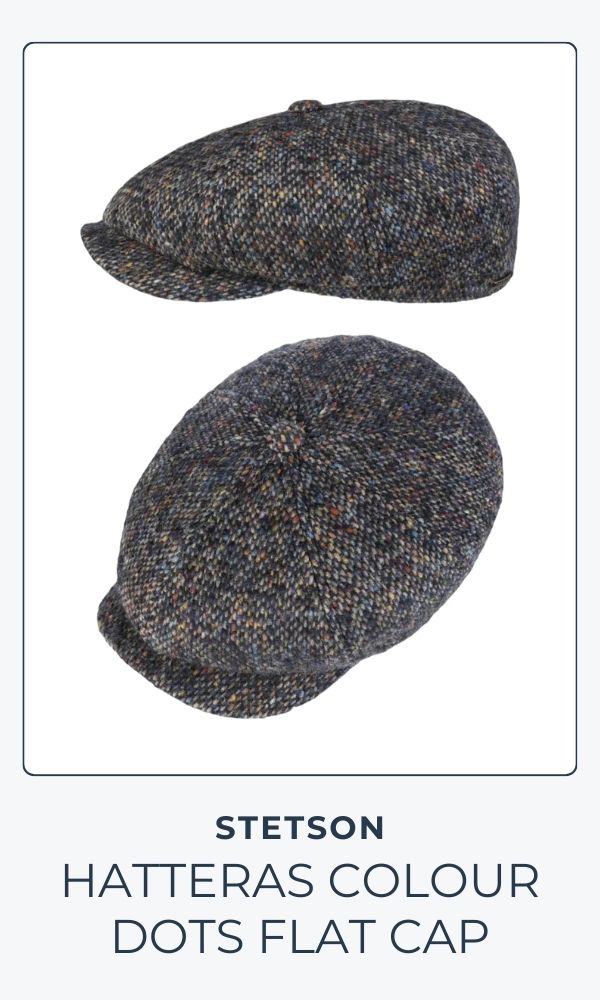 Stetson Hatteras Colour Dots Flat Cap