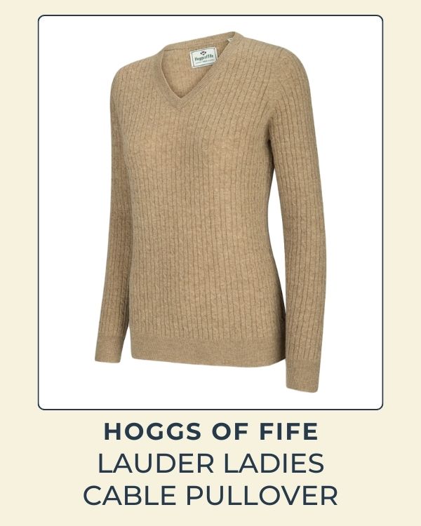 Hoggs of Fife Lauder Ladies Cable Pullover