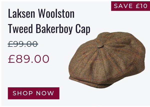 Laksen Woolston Tweed Bakerboy Cap