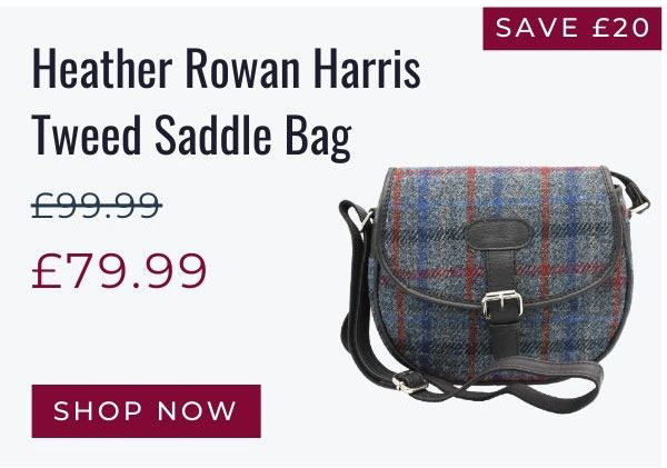 Heather Rowan Harris Tweed Saddle Bag