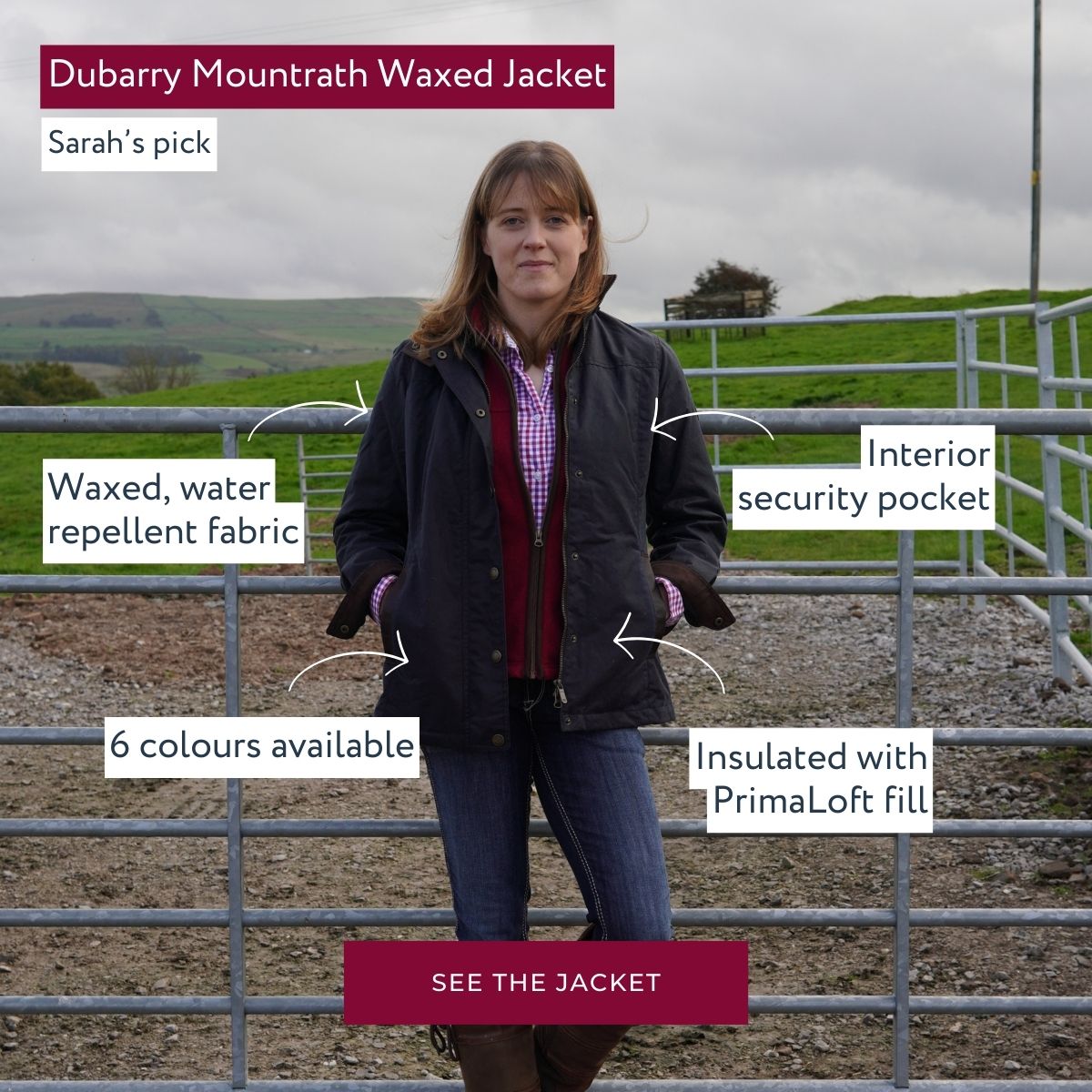 Shop Sarahs pick, the Dubarry Mountrath Waxed Jacket