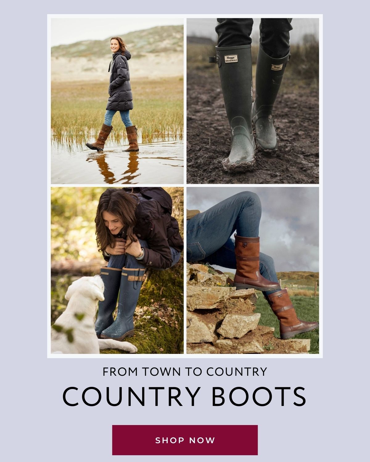 From country to town: Country boots. Shop now.