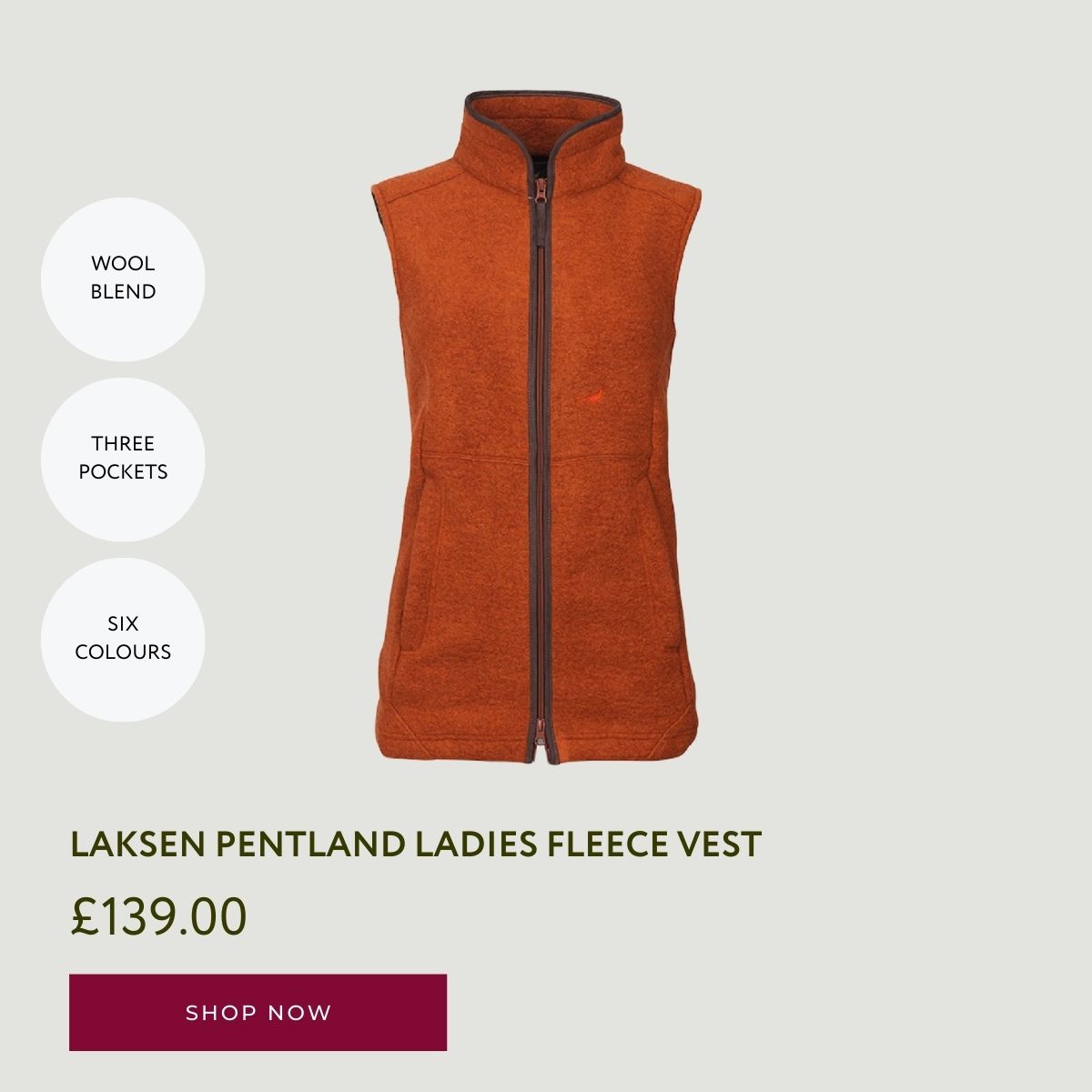 Laksen Pentland Ladies Fleece Vest