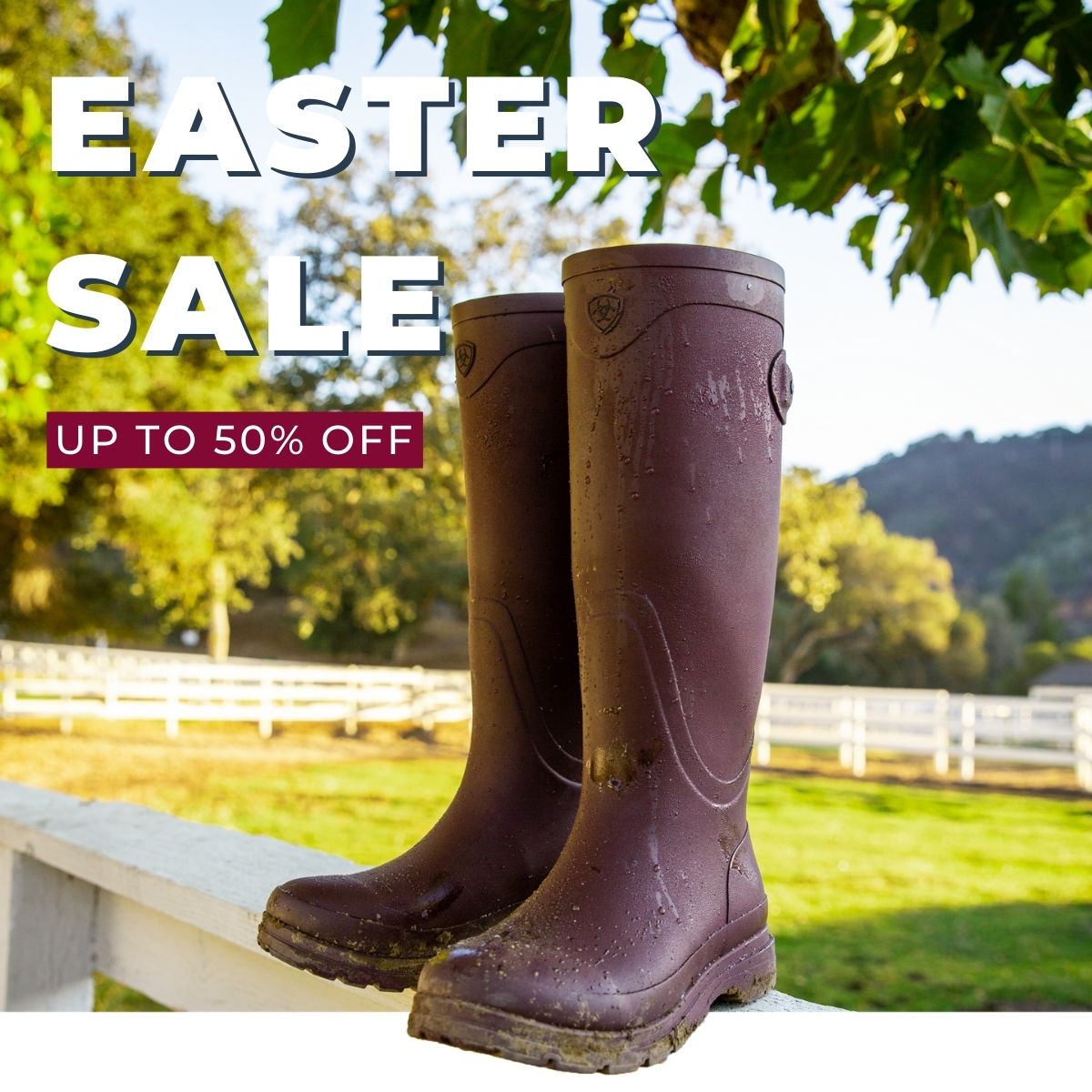 Easter sale, up to 50% off, shop now